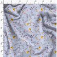 thumbnail image 3 of Soimoi Blue Cotton Duck Fabric Leaf Floral Decor Fabric Printed Yard 42 Inch Wide, 3 of 6