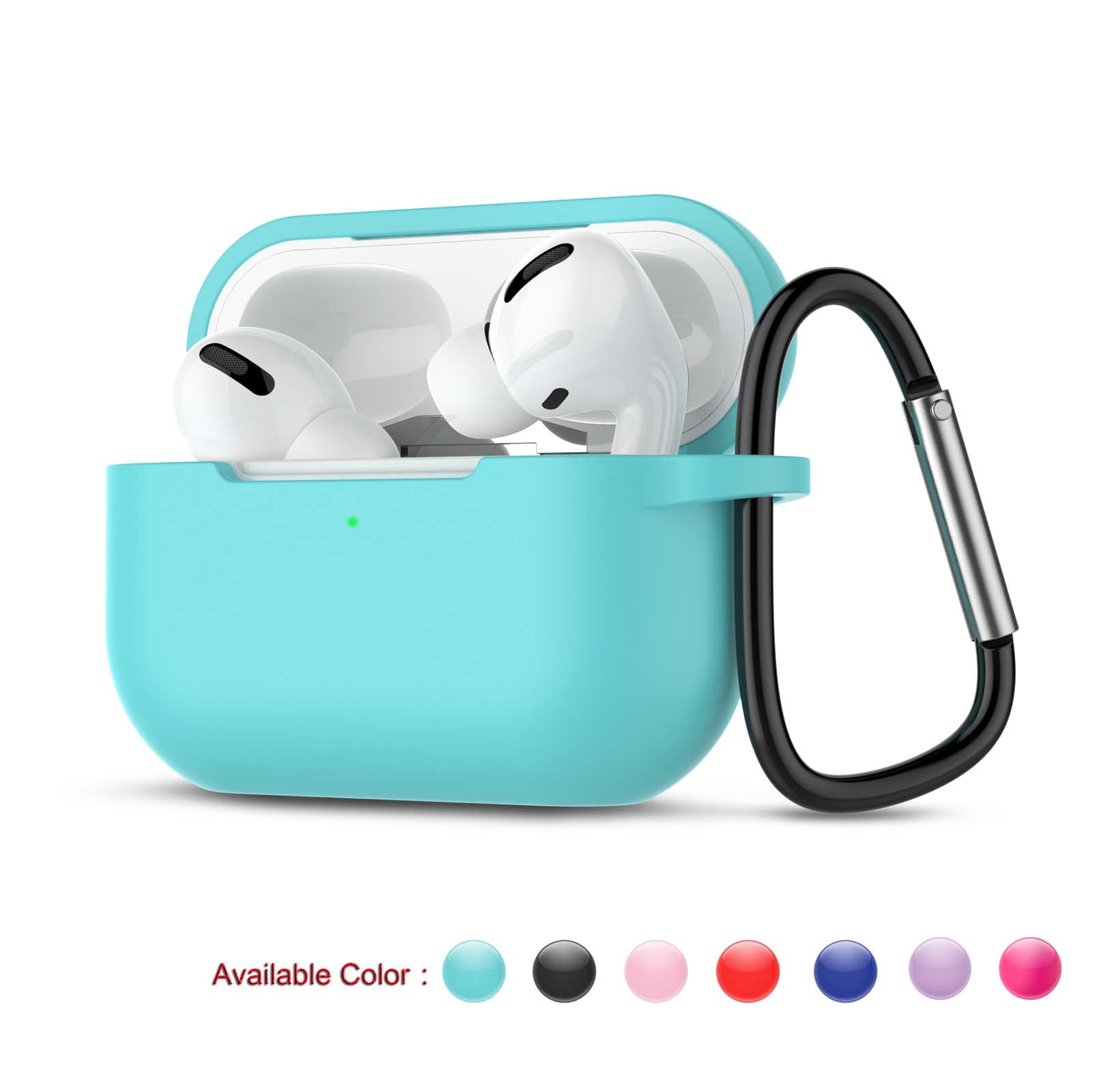 Njjex AirPods Case, AirPods PU Leather Hard Case, Portable Protective  Shockproof Earphone Accessories Cover w/Carabiner/Keychain Compatible for  Apple