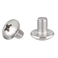 thumbnail image 1 of MroMax 15 Pcs M4 x 6mm Vis de Machine Phillips pour Tête de Tiroir d'Armoire Poignée de Traction, Acier Inoxydable 304 18-8, Entièrement Fileté, Vis de Tête Croix Gris Argent Métrique, 1 of 4