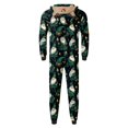 thumbnail image 6 of SUXIAN Matching Family Christmas Pajamas Fashion Daddy Sleepwear Big Headed Deer Print Plaid Long Sleeve Jumpsuit Soft Holiday Romper Cotton Pajamas, 6 of 7
