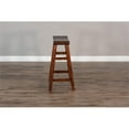 thumbnail image 3 of Home Square 30" Saddle Seat Mahogany Wood Stool in Dark Chocolate - Set of 2, 3 of 8