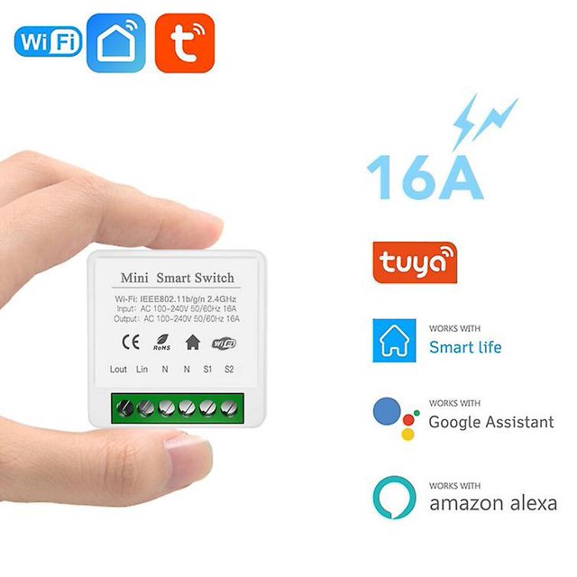 Mini Smart Light Switch Diy Breaker Module, Xuelili Wifi Smart Relay Switch Controlled By Smart Life/tuya App, Compatible With Alexa Echo And Google