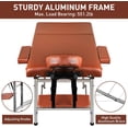 thumbnail image 6 of 24" Portable Folding Massage Table – Adjustable Lightweight Aluminum Bed for Spa, Tattoo & Esthetician Services – Beauty & Mobile Professionals,Brown, 6 of 7