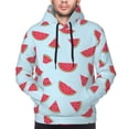 thumbnail image 4 of KLL Watermelon Print Mens Hoodie Long Sleeve Casual Pullover Hooded Sweatshirt Fashion Drawstring Hoodies with Pocket-4X-Large, 4 of 6