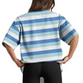 thumbnail image 6 of Garbnen Striped Oversize Tshirt Women Plus Size Crew Neck Women's Short Sleeve Tops Loose Fit Color Block Lightweight Trendy Tunic Tops Blue XL, 6 of 6