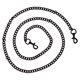 thumbnail image 1 of 1pc cadena de bolsa mate cadena decorativa cinturón de bolsas de metal adorno accesorio de accesorio negro, 1 of 6