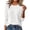 B-White, variant on TEAJOPSUU Women's Fall Winter Sweaters Comfy Crew Neck Long Sleeve Ribbed Shirts Blouses Casual Solid Trendy Scalloped Hem Pullover Sweater Tops B-White
