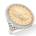 thumbnail image 3 of Miabella 925 Sterling Silver Genuine Italian 20-Lira Coin Rope Ring for Women (6), 3 of 6