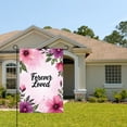 thumbnail image 2 of JOOCAR Linen Garden Flag with Floral Design - Forever Loved - for Spring Summer Home Outdoor Garden Yard Door Decor 12x18 inch, 2 of 5