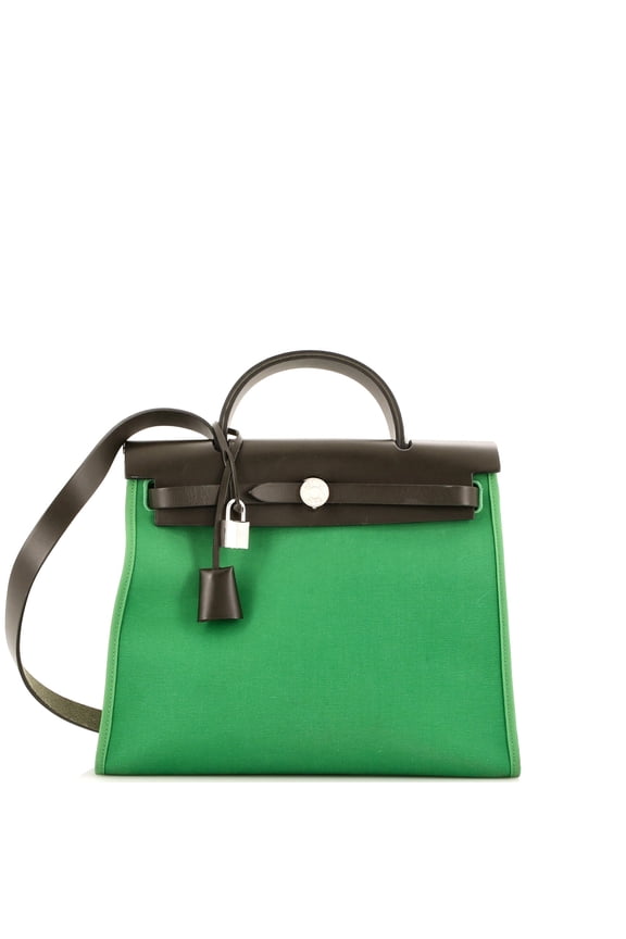 Pre-Owned Herbag Zip Leather and Toile 31 By Rebag