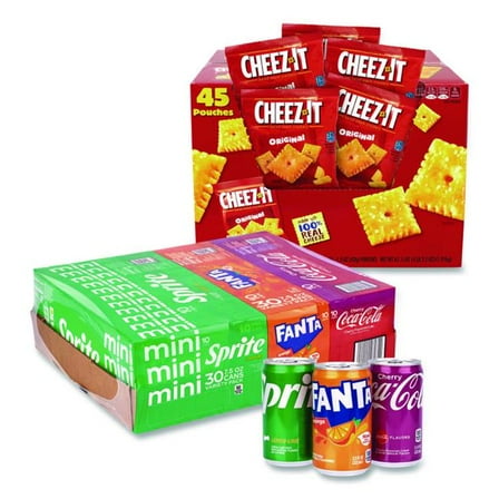 Coca-Cola GRR60004171 Soda Mini Variety & Cheez-It Combo Pack