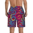 thumbnail image 3 of Kdxio Colorful Snake Pattern Mens Casual Shorts - Drawstring Summer Beach Sports Shorts for Men, 3 of 9