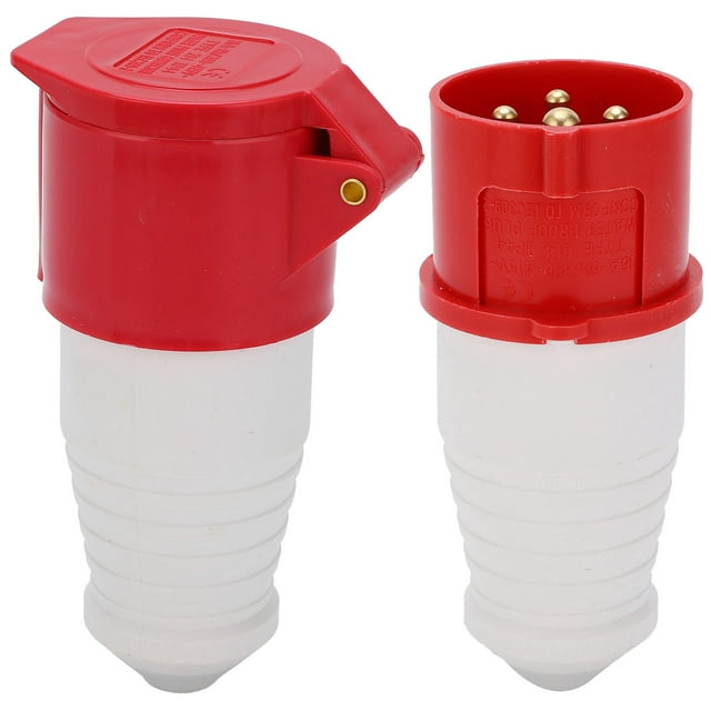 Juego de conectores de enchufe industrial 380415V 16A, conector de alimentación industrial trifásico de 4 pines (3P+E)