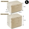 thumbnail image 4 of TeqHome Ultra Space Saving Self Compression Organizer Closet Organizers and Storage Moving Bags for Comforters Clothes Blankets (1 Pack, Apricot-L), 4 of 12
