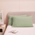 thumbnail image 7 of Microfiber Pillowcases Cozival Brushed Microfiber Pillowcase Set - Soft Fade-Resistant Pillow Cover with Envelope Closure, Green Standard/Queen Size for Bedroom, Envelope Closure Covers, Light Green, 7 of 7