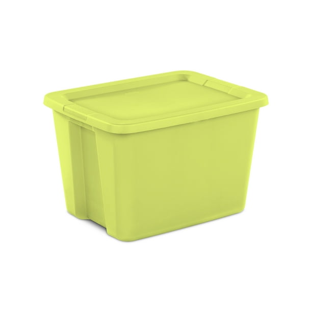 Sterilite 18 Gal 68 L Tote Box Scuba Lime Walmart Com Walmart Com