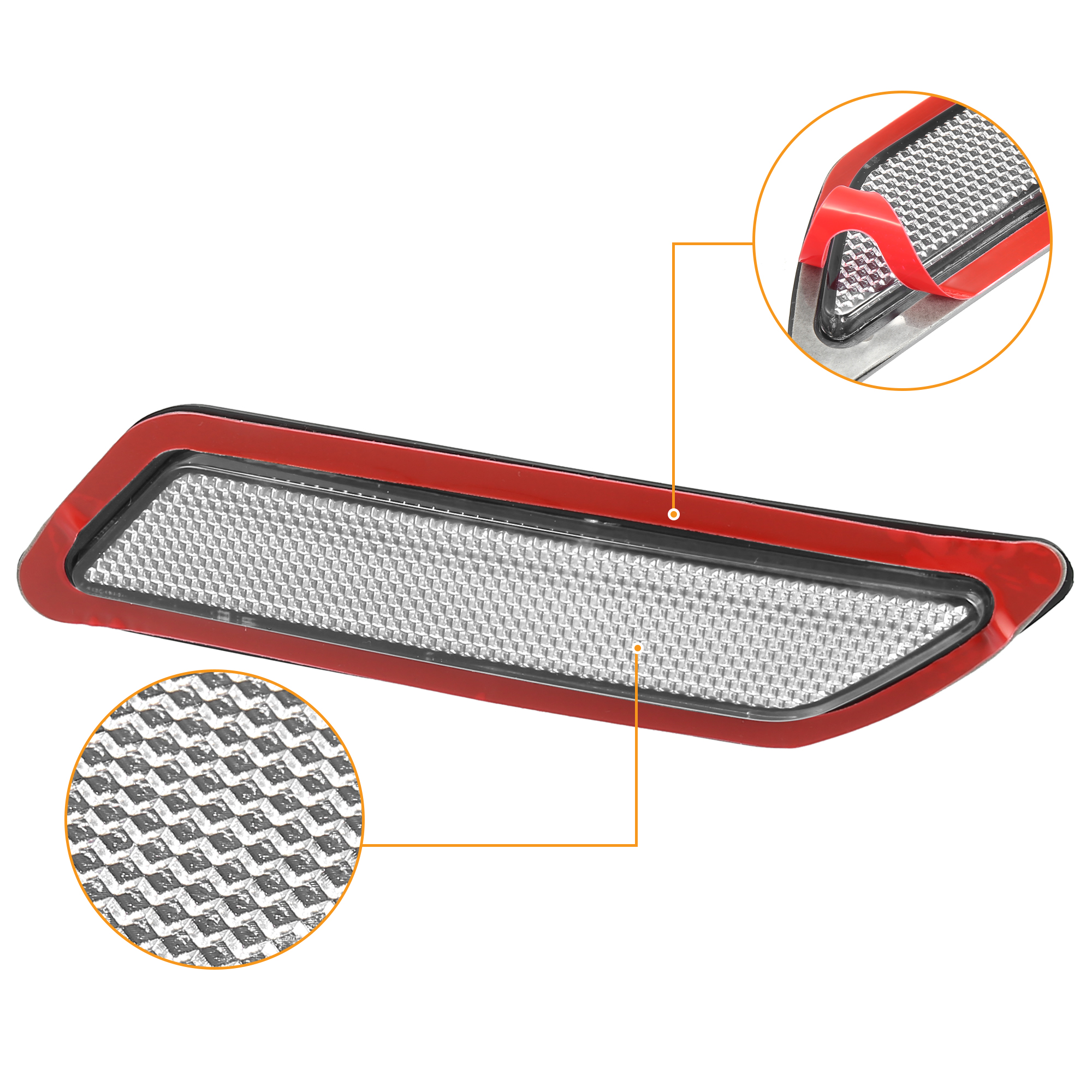Unique Bargains Front Bumper Reflector for BMW F30 F31 2013-2015 Replace Amber White