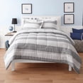 thumbnail image 1 of Mainstays Kids Grey & White Stripe Comforter Set Double/Queen, 1 of 1