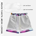 thumbnail image 3 of FORMRS Boys Swim Trunks Quick Dry Mesh Liner Boardshorts Sizes XS-XL, Green Wavy Plaid, 3 of 7