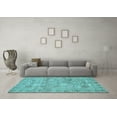 thumbnail image 3 of Ahgly Company Indoor Square Abstract Light Blue Modern Area Rugs, 5' Square, 3 of 4