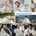 thumbnail image 5 of Sage Green Flower Cooling Blanket, Lightweight Breathable Summer Throw Blanket with Double Sided Cold Effect,Vintage Country Rose Leaf Floral Picnic Beach Blankets Bed Sheet for Hot Sleepers 60"x80", 5 of 8