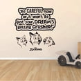 thumbnail image 2 of Dreams Getting Crushed Quote Zootopia Cartoon Quotes Wall Sticker Art Decal for Girls Boys Room Bedroom Nursery Kindergarten House Fun Home Decors Stickers Wall Art Vinyl Decoration Size (30x30 inch), 2 of 3