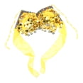 thumbnail image 4 of Traje de danza del vientre Sunnimix gasa lentejuelas amarillo Sujetador de baile para mujer, 4 of 8