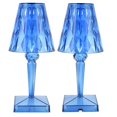 thumbnail image 5 of Lámpara de mesa Vevor cristal LED regulable carga USB azul, 5 of 5