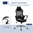 thumbnail image 4 of Vinsetto High Back Office Chair Mesh Desk Chair with Adjustable Backrest, Swivel Task Chair with Ergonomic Design Conference Office, Black, 4 of 10