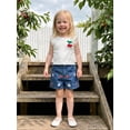 thumbnail image 5 of BemeyourBBs Toddler Baby Girls Summer Clothes Little Girl Cherry Denim Outfits 3D Cherry Lettuce Trim Ribbed Tank Tops and Elastic Embroidery Jeans Denim Shorts Set, 5 of 9
