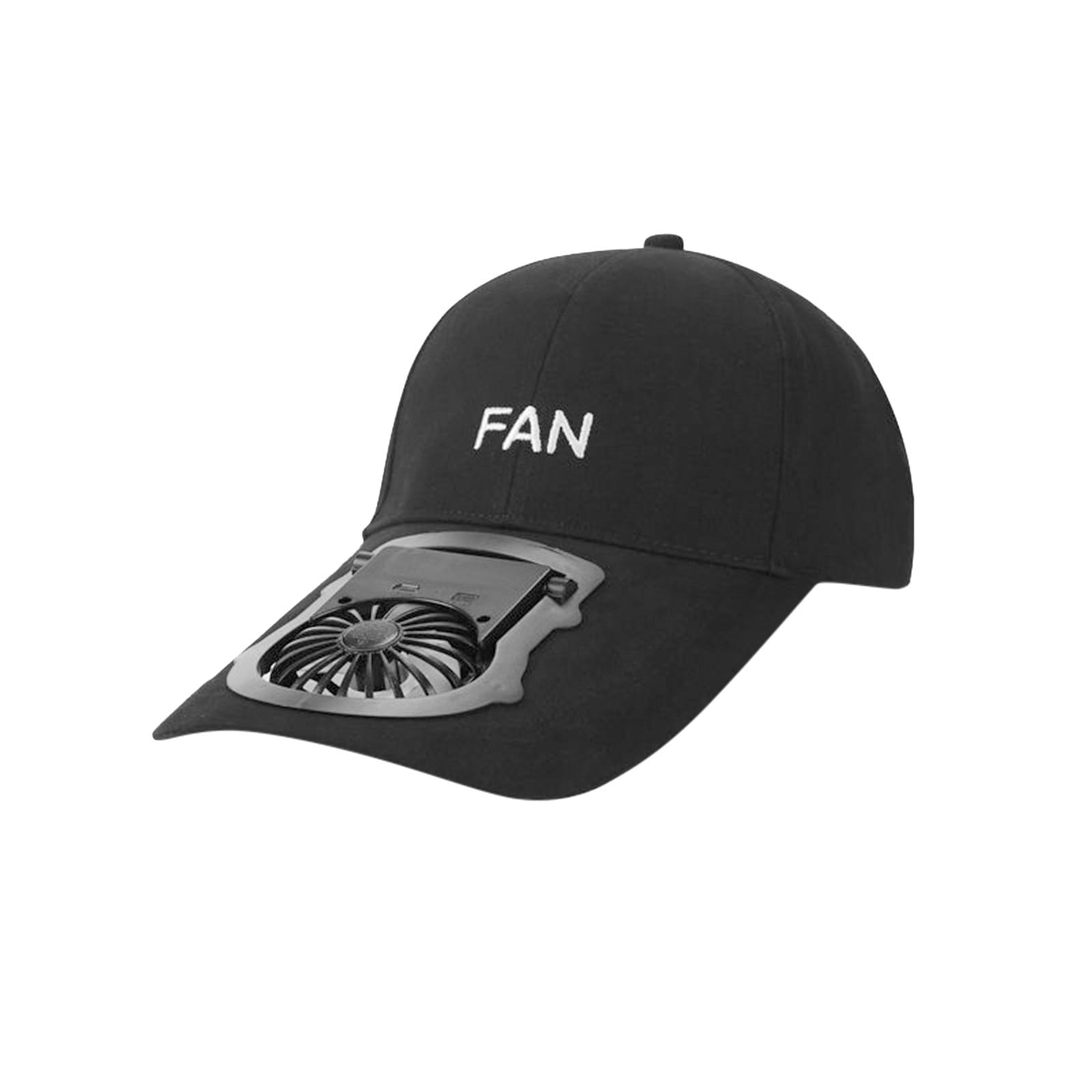 ONHUON Solar Power Fan Cap Baseball Golf Hat Cool Your Face In Hot Sun Summer USB Charging