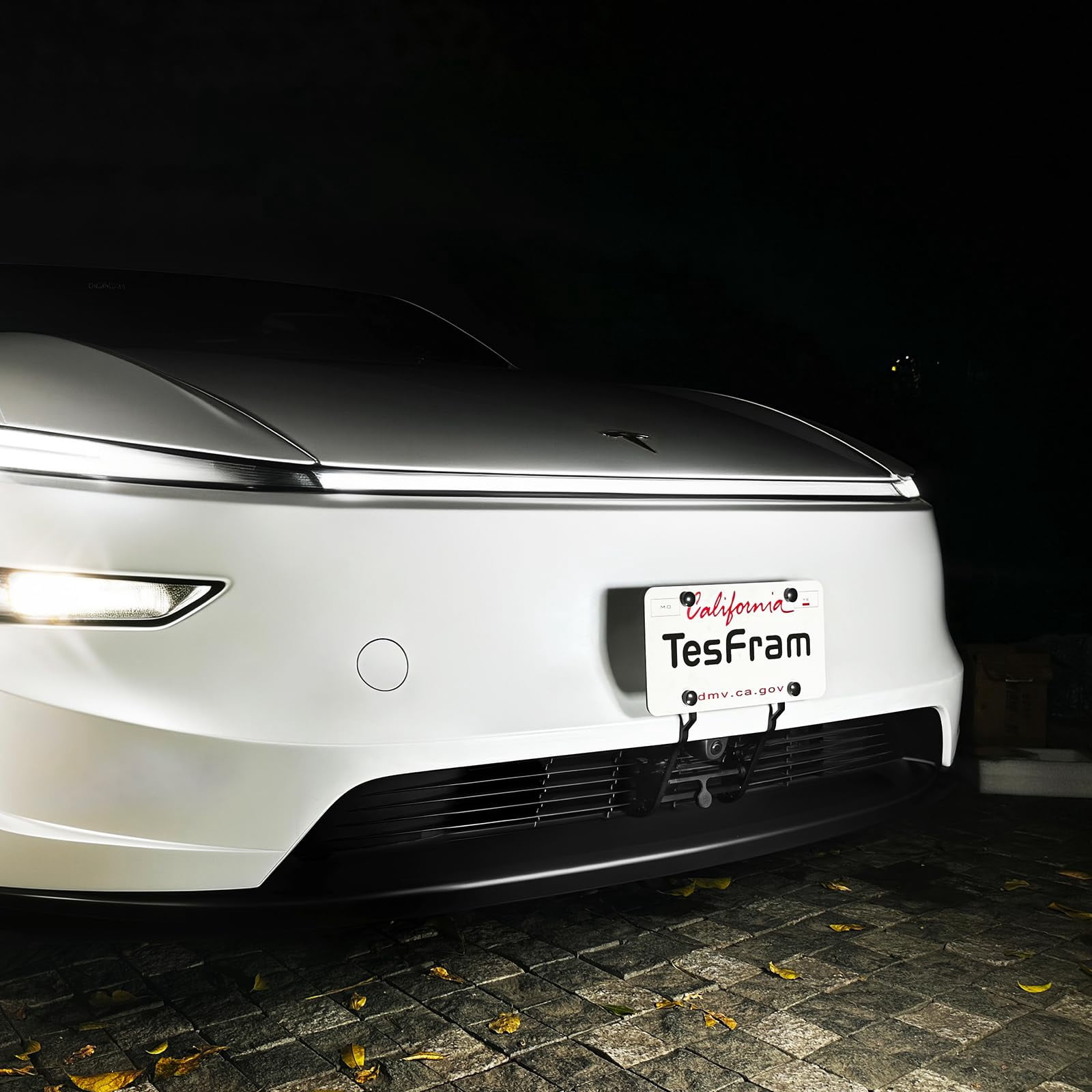 2026 Tesla Model Y Juniper License Plate Holder - Unobstructed Camera Visibility - No Drill Front License Plate Bracket Mounting Kit with Anti Theft Features (Fit Model Y Premium ONLY)