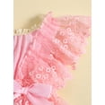 thumbnail image 5 of Bagilaanoe Newborn Baby Girl Rompers Floral Lace Fly Sleeve Bodysuit 3M 6M 12M 18M Infant One Piece Jumpsuit, 5 of 9