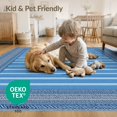 thumbnail image 4 of ODIKA 3'x5' Washable Throw Rug Stain Resistant, Low Profile, Non-Slip Welcome Parallel Door Motif Symmetrical Entrance Front Layered for Entryway, Kitchen, Mudroom, 4 of 7