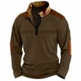 thumbnail image 2 of successthop Pullover Sweatshirt Men Plus Size Quarter Zipper Long Sleeve Sweaters Lightweight Stylish Tops Solid Clothes, 2 of 6
