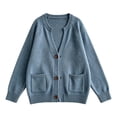 thumbnail image 4 of cocolona Womens Sweater Cardigan Long Sleeve Crew Neck Fall Sweater Open Front Casual Loose Cardigan Tops, 4 of 5