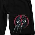 thumbnail image 2 of Deadpool and Wolverine Icon Men's Black Lounge Shorts-Medium, 2 of 7
