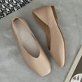 thumbnail image 2 of Ruiatoo Ballet Flats for Women Comfort Casual Slip-On Walking Shoes Lightweight Leather Glove Shoes (A2, Apricot 37), 2 of 5