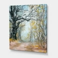 thumbnail image 3 of Designart ' Autumn in Misty Forest ' Lake House Canvas Wall Art Print, 3 of 3