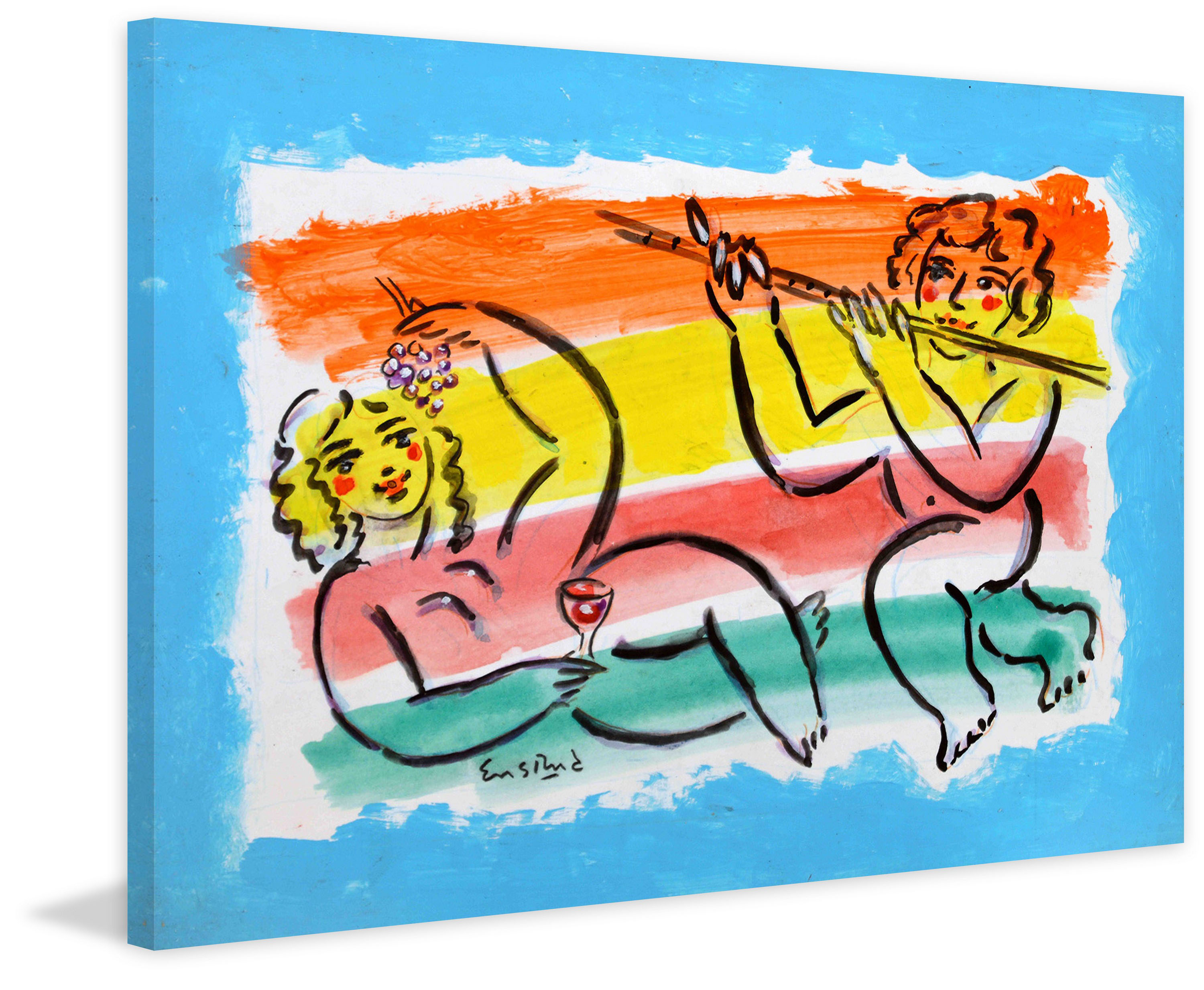 "Adonis and Venus" Painting Print on Wrapped Canvas