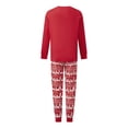 thumbnail image 3 of Christmas Family Pajamas Matching Set Red Long Sleeve Tops and Pants Sleepwear, 3 of 10