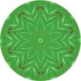 thumbnail image 1 of Ahgly Company Indoor Round Patterned Neon Green Area Rugs, 8' Round, 1 of 6