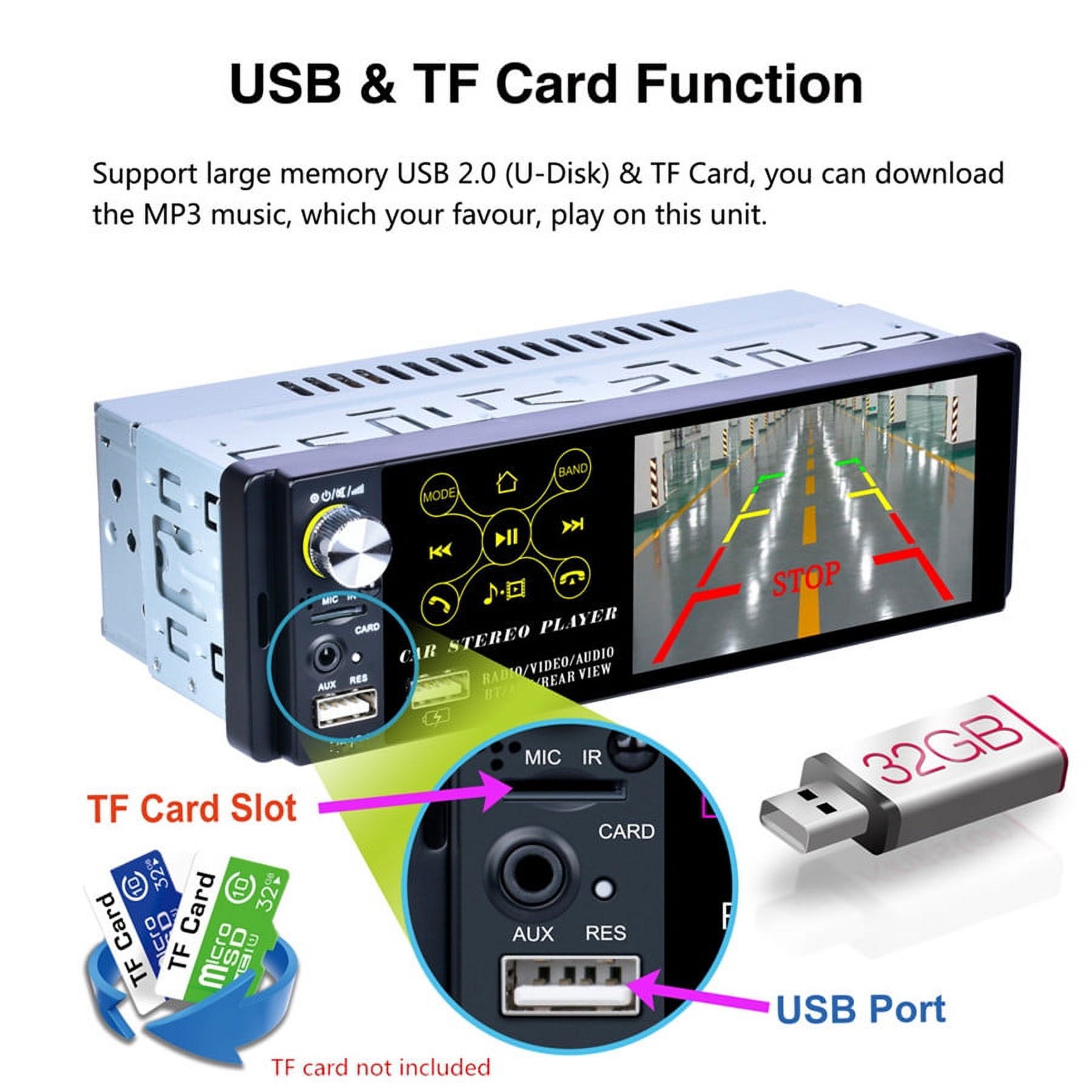 Car 4.1" 7 Color Back Light RMVB/Radio/AM/FM/RDS/AUX Radio Bluetooth MP5 Player - image 3 of 5