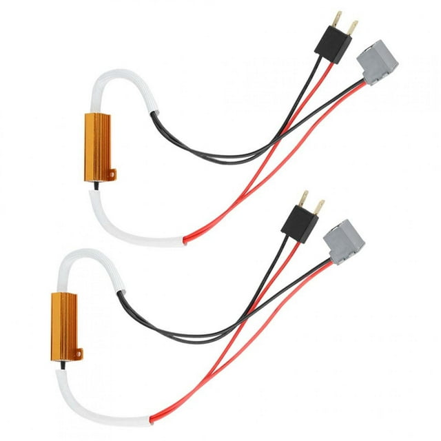 2 unidades de decodificadores de resistencia de carga para faros antiniebla LED, canceladores de errores de parpadeo y flash para H7