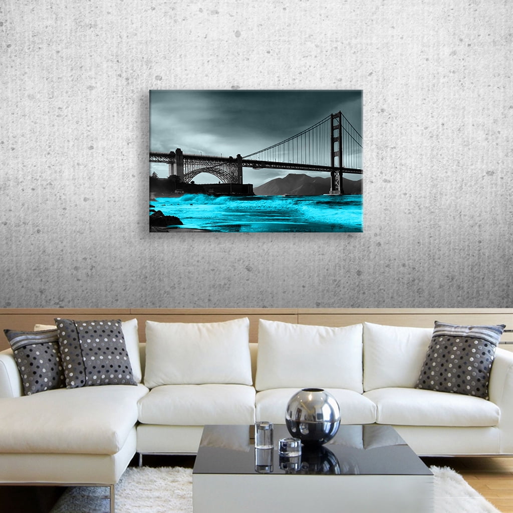 ArtWall Revolver Ocelot San Fransico Bridge II Wall Art