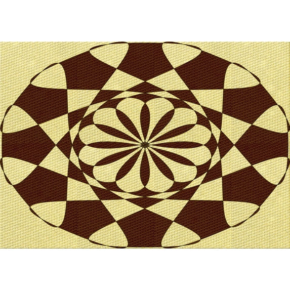 Ahgly Company Machine Washable Indoor Rectangle Transitional Red Brown Area Rugs, 8' x 12'