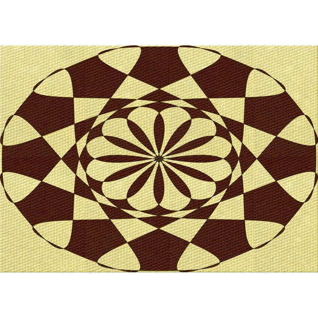 Ahgly Tapis Rectangulaire Lavable en Machine Rouge Brun, 8 Pieds x 12 Pieds