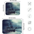 thumbnail image 3 of FREEAMG Octopus Kraken Ship Ocean Sea Moon Night Dish Drying Mat for Kitchen Counter 18 x 24 inch , Microfiber Multi-Purpose Counter Rack Sink Drainer Pad, 3 of 7