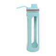 thumbnail image 4 of 20oz Water Bottles with Water Jug Lid Handle Reusable Fitness Sports Bottle Odor Proof and Stain Resistant, Protective Sleeved Glass Bottle, Blue, 4 of 7