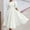 White, variant on YWDJ Semi Formal Dresses for Women Wedding Guest Fashion Solid Pile Of Sleeves Large Swing Short Sleeve Mid Skirt Backless Dress Spring Summer Dresses for Women 2023BlackM